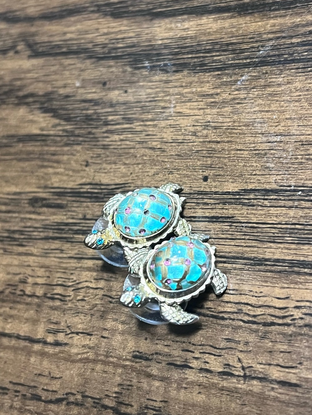 Sea Turtle Stud Earrings - Aqua Turquoise